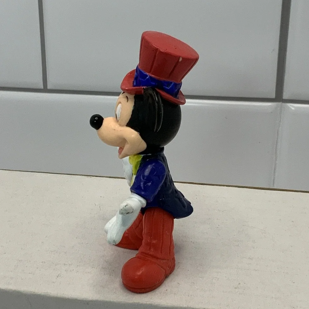 Vintage Disney Mickey Mouse Posable Movable Ringmaster Patriotic Epcot‎ Figure